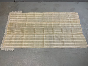 Late Ottoman silk / linen cover (224 x 121cm)