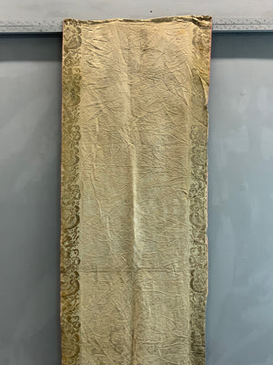 Antique gilt bordered silk damask (212 x 56cm)