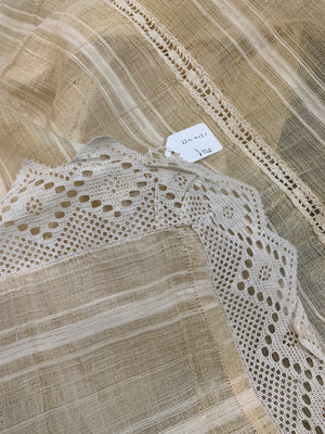 Late Ottoman silk / linen cover (224 x 121cm)