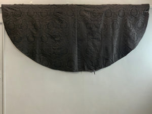 French Gothic black damask cape (295 x 135cm)