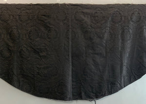 French Gothic black damask cape (295 x 135cm)