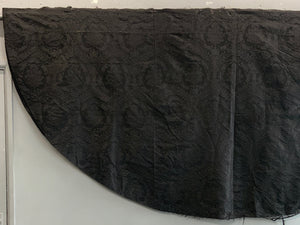 French Gothic black damask cape (295 x 135cm)