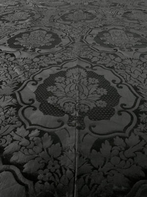 French Gothic black damask cape (295 x 135cm)
