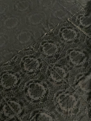 French Gothic black damask cape (295 x 135cm)