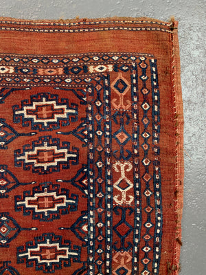 Turkmen Yomut vintage flatwaeve chuval (79 x 107cm)