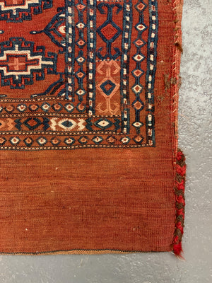 Turkmen Yomut vintage flatwaeve chuval (79 x 107cm)