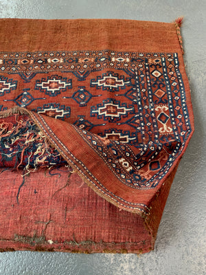 Turkmen Yomut vintage flatwaeve chuval (79 x 107cm)