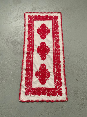 Hungarian embroidered bolster cover (84 x 37cm)