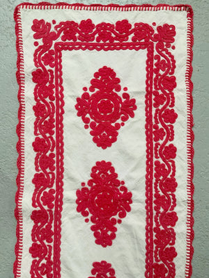 Hungarian embroidered bolster cover (84 x 37cm)