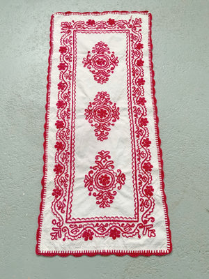 Hungarian embroidered bolster cover (84 x 37cm)