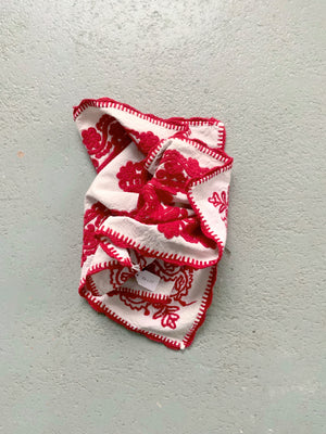 Hungarian embroidered bolster cover (84 x 37cm)