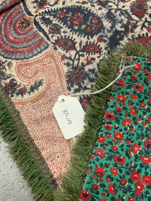 Indian Coromandel antique kalamkari chintz palampore fragment (87 x 113cm)