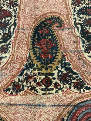 Indian Coromandel antique kalamkari chintz palampore fragment (87 x 113cm)