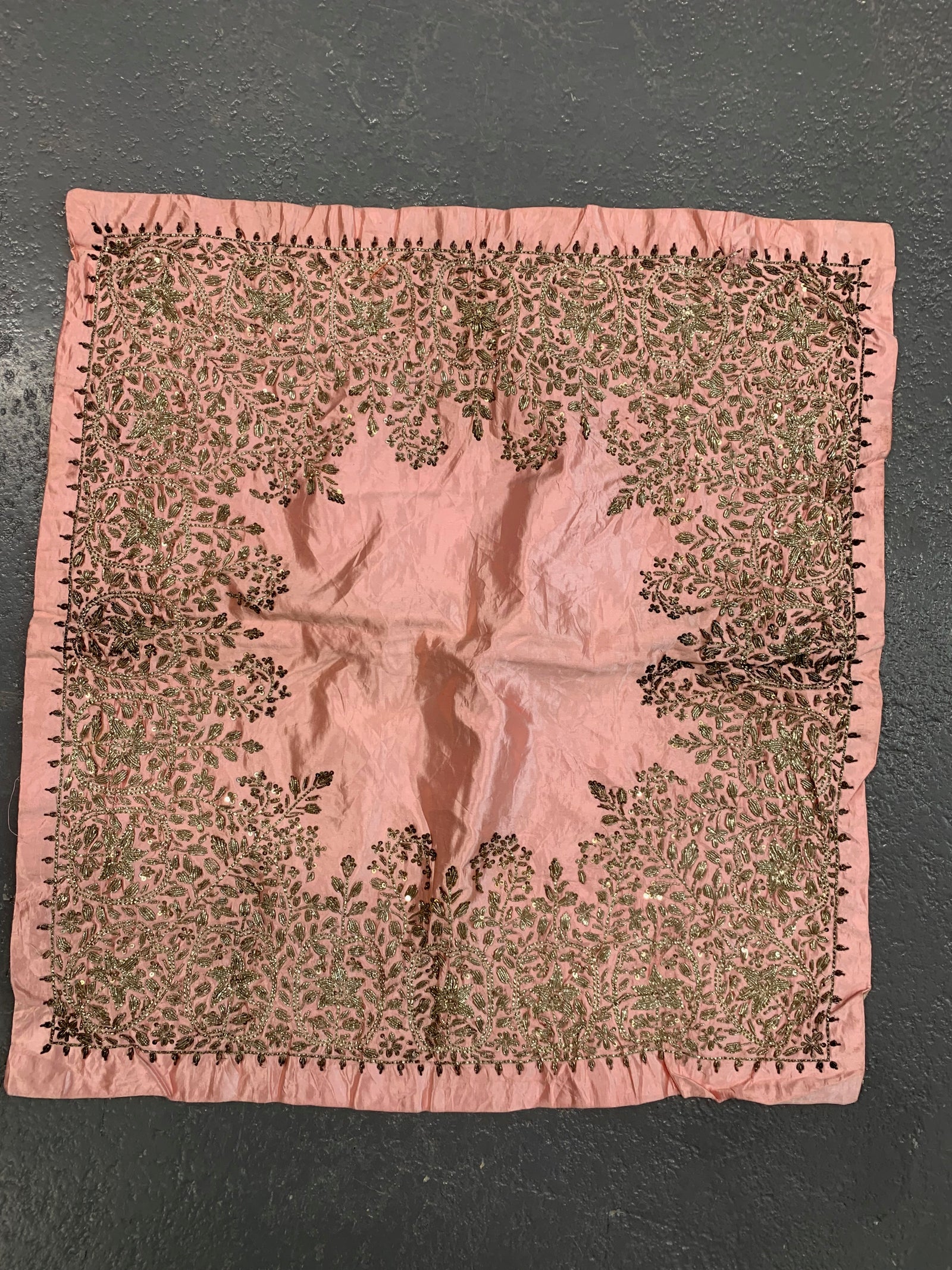 Indian vintage Zardosi work (58 x 54cm)