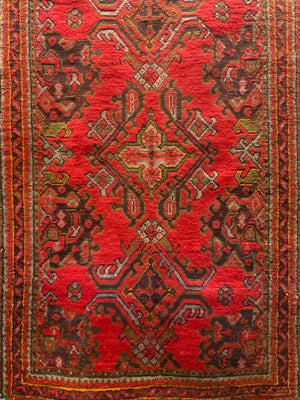 Turkish 'red Turkey' Ushak rug (205 x 127cm)