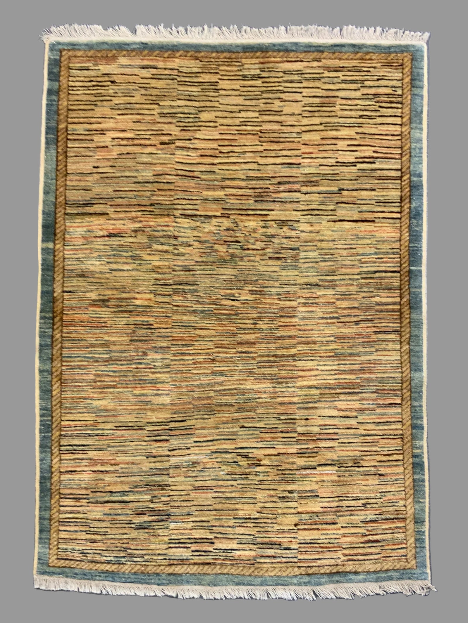 Modern Chobi muted flecked rug (183 x 128cm)