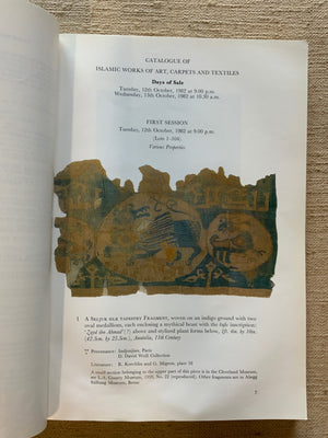 Sotheby's : Islamic works of art, carpets and textiles (1982)