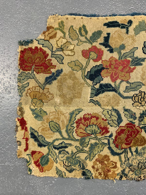 Antique petit point English or French seat cover (58 x 54cm)