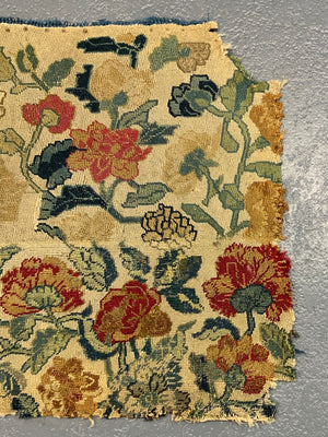 Antique petit point English or French seat cover (58 x 54cm)