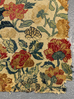 Antique petit point English or French seat cover (58 x 54cm)