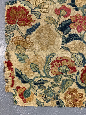 Antique petit point English or French seat cover (58 x 54cm)