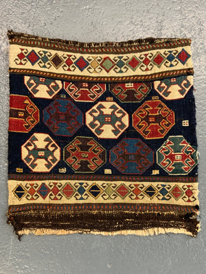 Antique Caucasian Shah Savan mafrash panel (42 x 44cm)
