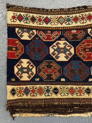 Antique Caucasian Shah Savan mafrash panel (42 x 44cm)