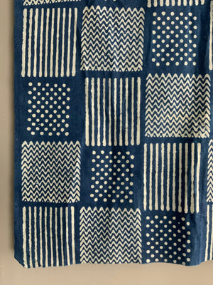 Sindhi simple resist ajrak indigo cotton (137 x 83cm)