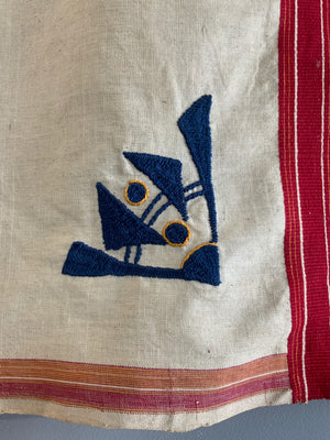 Vienna School style vintage embroidered textile (151 x 102cm)