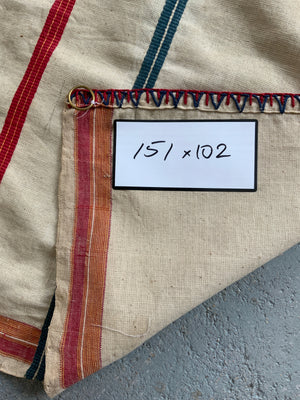 Vienna School style vintage embroidered textile (151 x 102cm)