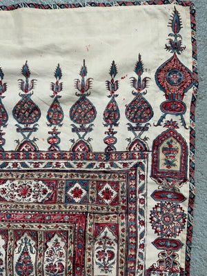 Coromandel antique Palampore Kalamkari chinz (123 x 93cm)