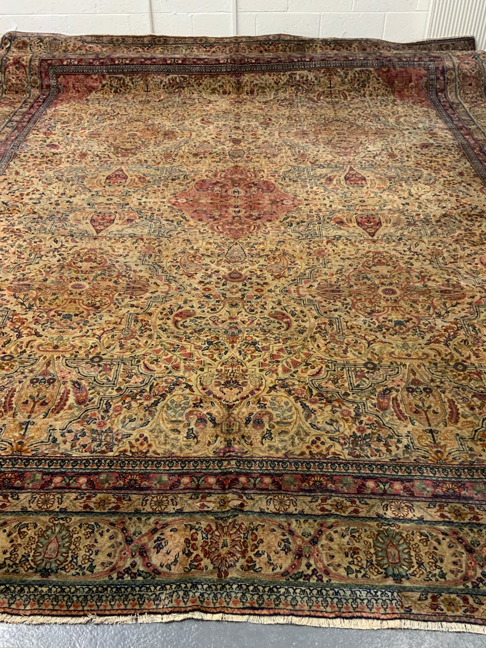Isparta or Hereke antique oversize fine carpet (426 x 337cm)