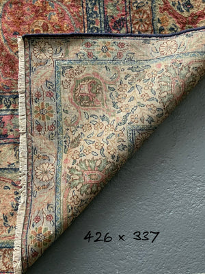 Isparta or Hereke antique oversize fine carpet (426 x 337cm)