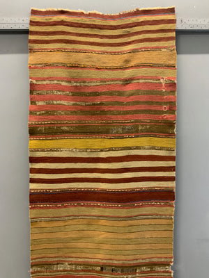 Turkish Anatolian antique striped flatweave (365 x 75cm)