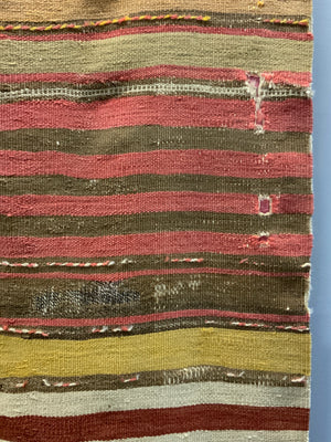 Turkish Anatolian antique striped flatweave (365 x 75cm)