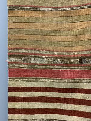 Turkish Anatolian antique striped flatweave (365 x 75cm)