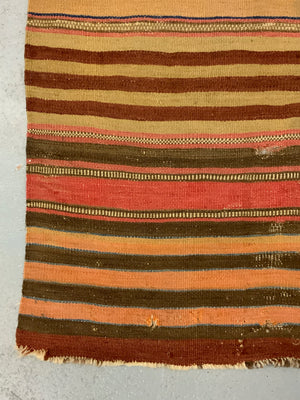 Turkish Anatolian antique striped flatweave (365 x 75cm)