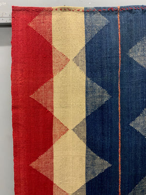 Fars or Kirmani Moj vintage twill rug (208 x 113cm)