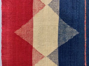 Fars or Kirmani Moj vintage twill rug (208 x 113cm)