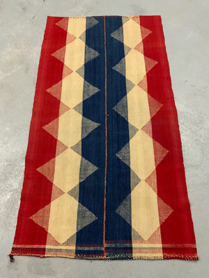 Fars or Kirmani Moj vintage twill rug (208 x 113cm)