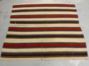 Caucasian antique Shahsavan warpface jajim throw (203 x 183cm)