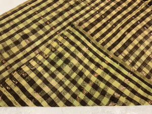 Anatolian green vintage wool chequered flatweave (162 x 146cm)