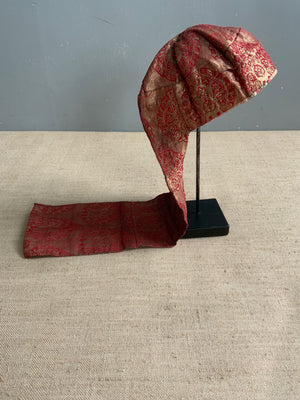 Uzbek antique silk ladies cap (55 x 14cm)