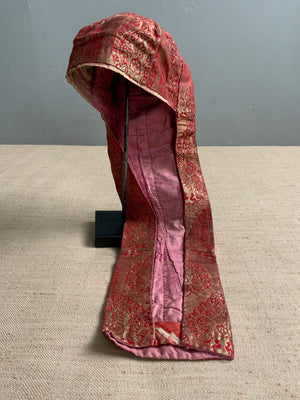 Uzbek antique silk ladies cap (55 x 14cm)