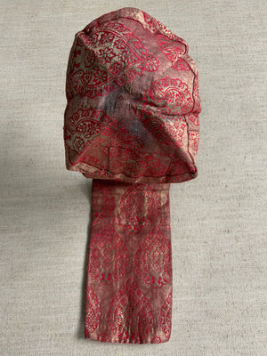 Uzbek antique silk ladies cap (55 x 14cm)