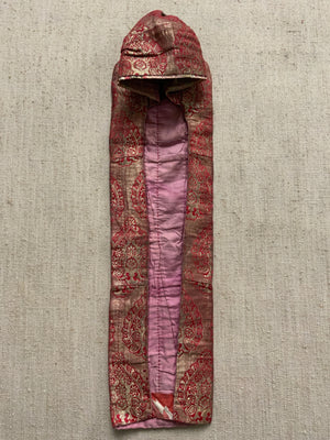 Uzbek antique silk ladies cap (55 x 14cm)