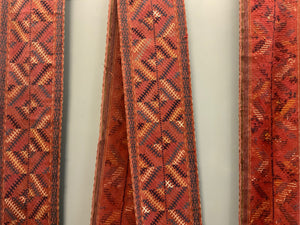 Tekke antique park silk flatweave tent band (874 x 31cm)