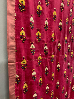Indian Gujarat silk embroidery (144 x 194cm)