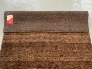 Indian gabbeh plain mottled tan rug (239 x 155cm)