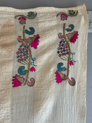 Turkish antique thin cotton towel or bedsheet (208 x 124cm)